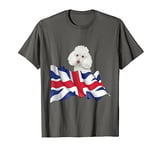 Union Jack Flag Dog Poodle T-Shirt