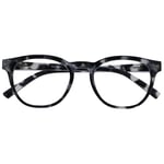 OPULIZE Blu - Lunettes de Lecture Anti-Lumière Bleue Monture Ronde et Cool Charnières à Ressort Améliore le Sommeil Jeux Ordinateur Écailles de Tortue Noir Hommes Femmes B5-W 3.50