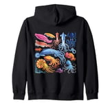 The Cephalopod Octopus Animals Of The World Octopus Lover Zip Hoodie