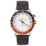 Mens New Timex Waterbury GMT 39mm Pepsi Bezel Watch Rp £180 TW2U99100