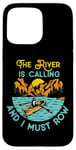 iPhone 15 Pro Max Rowing Row Boat Retro Vintage The River Is Calling And I Case