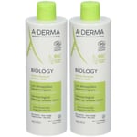 A-DERMA BIOLOGY Lait démaquillant dermatologique hydra-nettoyant 2x400 ml