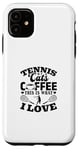 Coque pour iPhone 11 Tennis Cats Coffee This Is What I Love Joueur de tennis