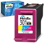 HavaTek 301 XL Colour Remanufactured Ink Cartridges for HP 301 XL 301XL Tricolour for HP Officejet 2622 2620 4630 Deskjet 3050 3055 2540 2542 2050 1000 1510 1512 1514 Envy 5530 4500 4507 Printer 1Pack