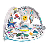 Leogreen - Tapis d'éveil pour Bébé, Tapis d'Eveil évolutif multifonction, avec coussin et 4 jouets amovibles, arches amovibles, Jouets pour Bébé dès la Naissance, 85x85x49cm, ballon