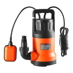 VEVOR Pompe à eau submersible utilitaire, 400 W, pompe de puisard, 9500 L/H, hauteur de refoulement max. 7,9 m, câble d'alimentation de 3 m pour drainer l'eau de la piscine, du jardin, du sous-sol