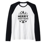 Merry Everything Festive Christmas Cheer Raglan Baseball Tee