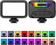 RGB Couleur caméra vidéo lumière, 0-360 degrés Couleur, 2500k - 9000k Option de température de Couleur, LED Couleur Ambiance lumière