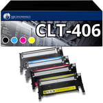 123CONSOMMABLES - P406C - Toner Compatible avec Samsung Xpress C460W CLX 3300 3305 3305W C467W CLT-406S (Noir/Cyan/Magenta/Jaune)