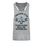 Grindstore Mens Unicorn Gym Racerback Vest Top - L-XL