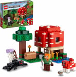 LEGO Minecraft The Mushroom House Set, Building Toy for Kids Age 8 plus, Gift &