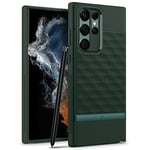 Caseology Étui Parallax Compatible avec Samsung Galaxy S22 Ultra 5G, Vert Nuit