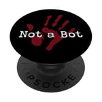 Not a Bot, Still Human, AI Joke PopSockets Adhesive PopGrip