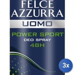 3x Felce Azzurra Déodorant Spray 150 Ml. Ove Sport Homme