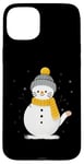 Coque pour iPhone 15 Plus Chat blanc amusant bonhomme de neige chat