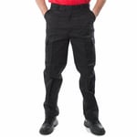 Uneek Mens Cargo Workwear Combat Multi Pocket Action Trousers UC902, Black, Navy