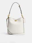 Coach Polished Pebble Leather Willow Soft Bucket Bag 19 - Cream