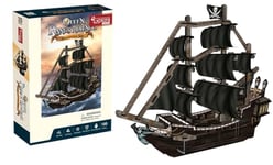 EXPLORA - Bateau Pirate Queen's Anne Revenge - Puzzles 3D - 540030-100 Pièces - Niveau 4 - sans Colle Ni Ciseaux - Educatif - Jeu de Construction - Cadeau Enfant - Maquette - À Partir de 6 Ans