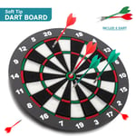 16" Soft Tip Darts Board Play Set Kids Gift Adult Outdoor Indoor Dart Board Game