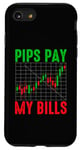 Coque pour iPhone SE (2020) / 7 / 8 Funny Trading Trader Humour Pips Pay My Bills