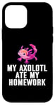 Coque pour iPhone 12 mini Mon Axolotl a mangé mes devoirs