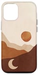 iPhone 12/12 Pro Aesthetic Boho Day and Night Pattern Sun and Moon Art Case