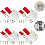 4 PCS Aimant Porte Placard en forme de L Aimant pour Fermeture Porte Loquet Magnetique Aimant Loquet Magnetique Porte de Acier Inoxydable Aimants