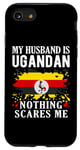 Coque pour iPhone SE (2020) / 7 / 8 Drapeau de l'Ouganda « My Husband Is Ugandan Nothing Scares Me »