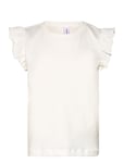 Vmemily Sl Frill Top Jrs Girl Tops T-shirts Short-sleeved White Vero Moda Girl