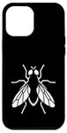 Coque pour iPhone 12 Pro Max Silhouette de mouche simple art minimaliste insecte