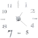 vidaXL 3D Wall Clock Modern Design 100 cm XXL Silver best neu