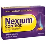 1 x Nexium Control 20mg Gastro-Resistant Tablets 7 Tablets Heartburn Acid Reflux