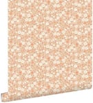 ESTAhome papier peint fleurs terracotta claire - 0.53 x 10.05 m - 139580