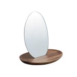 Spirella Miroir de Maquillage à Poser Miroir de beauté Miroir cosmétiques Miroir de courtoisie avec Tablette „Alesia“ Bois Acacia