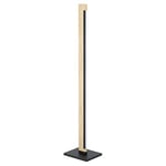 Eglo Dimmable LED Floor lamp Camacho, Floor Light Made of Steel, Wood and Plastic, Living Room lamp, Office lamp in Black, Nature, White, lamp with Touch dimmer