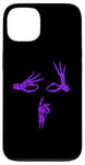 iPhone 13 Purple Skeleton Hands Shhh Say Less Purple Color Graphic Case