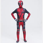 Deadpool Kostym Superhjälte Cosplay Kostymer Superhjälte Barn Body 3D Stil Halloween Cosplay Kostymer Svärd Väska 4 4 140CM