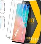 Protection D'écran Pour Samsung Galaxy S10 Plus, [2+2 Pièces] Film Tpu Flexible Et Protection Objectif Caméra, Compatible Id D'empreinte Digitale Installation Facile Coque Amical Accessoire