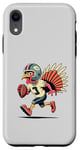 Coque pour iPhone XR Action de grâces Turquie Jouant au Football Touchdown Hommes Garçons