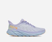 HOKA Clifton 8 Chaussures pour Femme en Baby Lavender/Smoke Green Taille 41 1/3 | Route