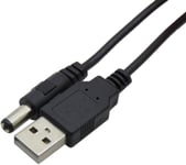 USB to 5.5 mm/2.1 mm 5 Volt DC Barrel Jack Power Câble