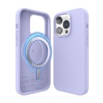 elago Magnetic Silicone Case Compatible with iPhone 14 Pro Case (6.1"), Compatible with MagSafe All Accessories, Built-in Magnets, Premium Liquid Silicone, Protective Cover (Purple)