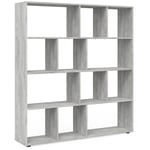 Vicco - Meuble de rangement cube Pilar, Gris, 131.6 x 143 cm