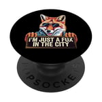 I'm Just a Fox in the City Design Cool Urban Design PopSockets PopGrip Adhésif