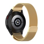 Samsung Galaxy Watch 4 41mm / Watch4 40mm/44mm - Milanese armband i rostfritt stål 20mm Guld