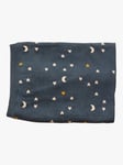 Little Green Radicals Baby Organic Cotton Star & Moon Blanket, Navy