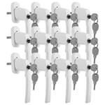 Poignée de fenêtre Poignée de fenêtre Alu verrouillable Aluminium Serrure Set Design blanc 12X