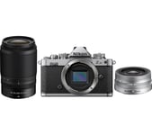 NIKON Z fc Mirrorless Camera with NIKKOR Z DX 16-50 mm f/3.5-6.3 VR & 50-250 mm f/4.5-6.3 VR Lens - Silver, Silver/Grey