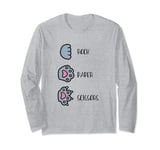 Rock Paper Scissors Hand Game Cute Paw Funny Cat Long Sleeve T-Shirt