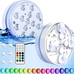 Lumiere Piscine Hors Sol 13 rgb led Eclairage Piscine, Lumiere Spa avec Télécommande, IP68 Étanche Lampe Piscine pour Jardin, Baignoire Spa Vase